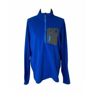 Eddie Bauer Men’s Jacket Blue Fleece First Accent Pullover Size Large Tall